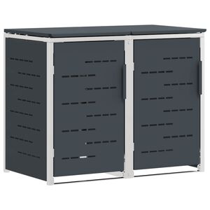 vidaXL Shranjevanje ko&scaron;a za odpadke Antracit 138 x 77,5 x 112,5 cm