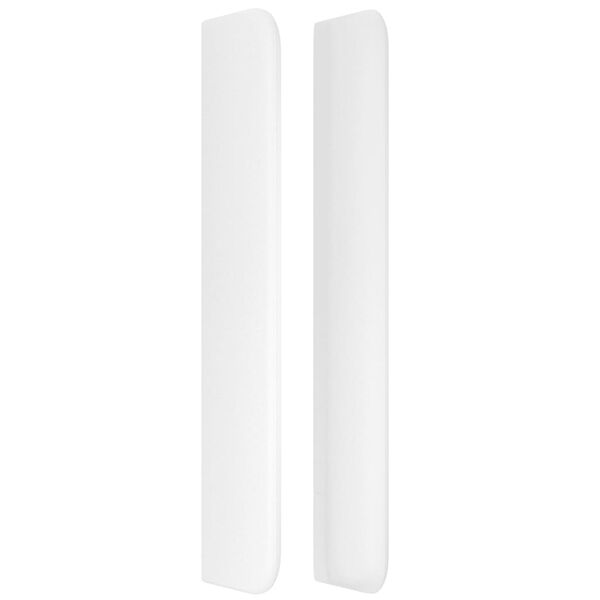 vidaXL Vzglavje z ušesi belo 203x16x118/128 cm umetno usnje