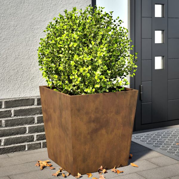 vidaXL Garden Planters 2 kosa 50x50x50 cm Weathering Steel
