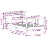 vidaXL Knjižna postelja brez vzmetnice 90x190 cm trdna borovina