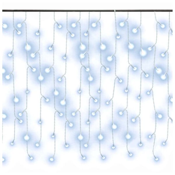 vidaXL LED zavesa ledene sveče 10 m 400 hladno belih LED lučk