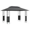 vidaXL Paviljon s streho antracit 400x300x270 m jeklo