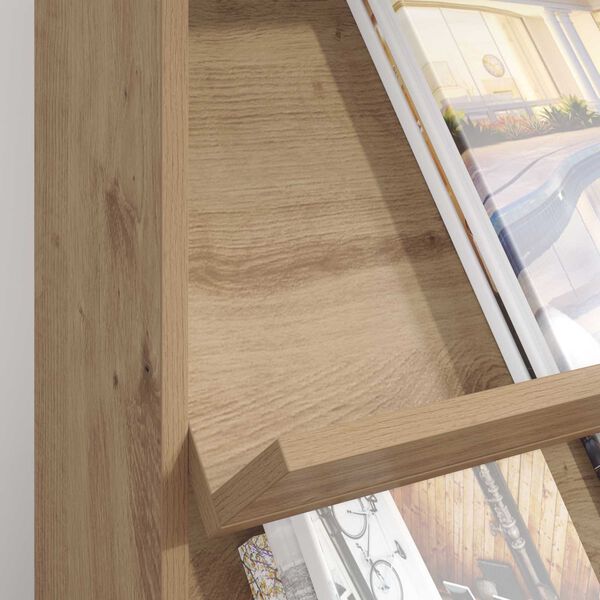 vidaXL Regal za revije Umetni hrast 70 x 41 x 156 cm Konstruiran les