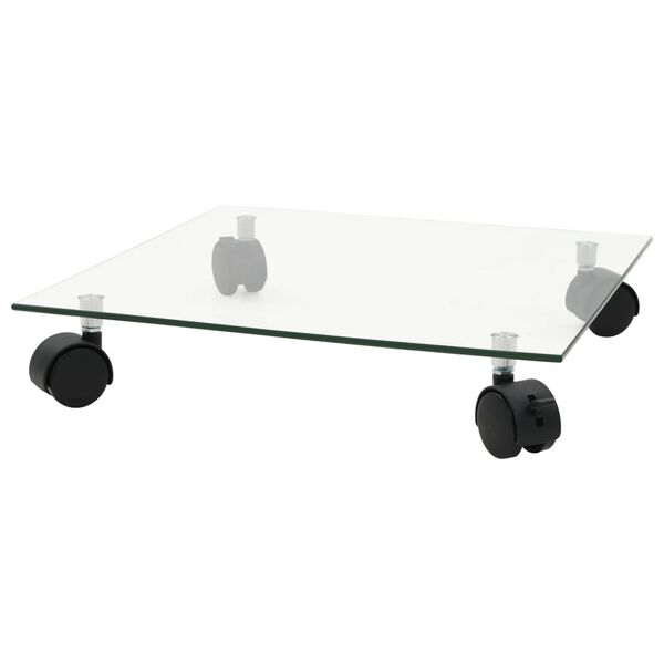 vidaXL Voziček za rože 2 kosa kaljeno steklo 35x35 cm kvadraten