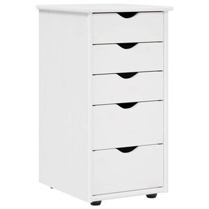 vidaXL Za omarice Bela 34 x 39 x 61,5 cm Masivno borovo les