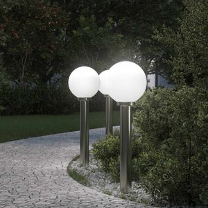 vidaXL Stebričke 3 kosi 80 cm nerjaveče jeklo IP44