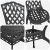 vidaXL Komplet za jedilnico v vrtu 5 pcs Črna Aluminij