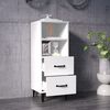 vidaXL Komoda bela 34,5x34x90 cm konstruiran les