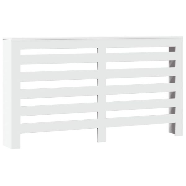vidaXL Pokrov za radiator bel 149x20x82 cm inženirski les