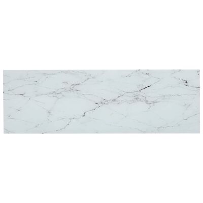 vidaXL Polica bel marmor in prozorna 100x36x168 cm kaljeno steklo