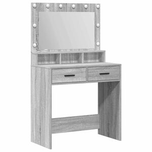 vidaXL Toaletna mizica Siva Sonoma 79 x 41 x 135 cm Inženirski les