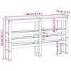 vidaXL Vzglavje s policami 140 cm trdna borovina