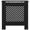 vidaXL Pokrov za radiator MDF črn 78 cm
