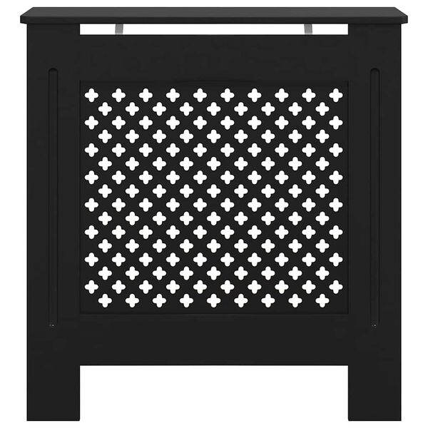 vidaXL Pokrov za radiator MDF črn 78 cm