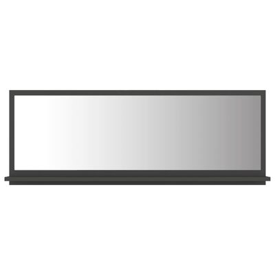 vidaXL Kopalniško ogledalo sivo 100x10,5x37 cm iverna plošča