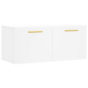 vidaXL Stenska omarica bela 80x36,5x35 cm inženirski les