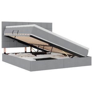 vidaXL Postelja z dodatnim prostorom za shranjevanje in vzmetnico