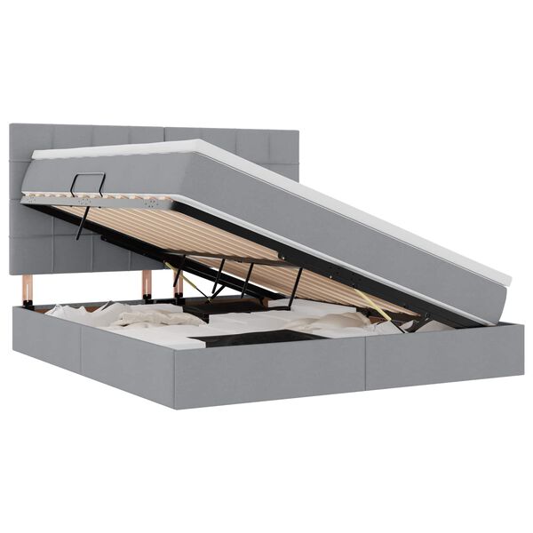vidaXL Postelja z dodatnim prostorom za shranjevanje in vzmetnico