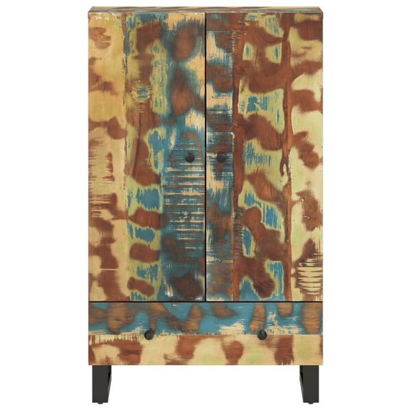 vidaXL Visoka omara s predalom 60x33x100 cm trden predelan les železo