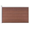 vidaXL Vrtna ograja WPC 175x105 cm rjava