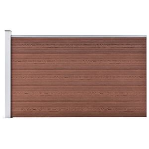 vidaXL Vrtna ograja WPC 175x105 cm rjava