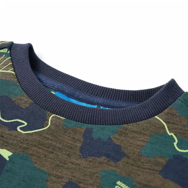 Otroški pulover temno kaki melange 128