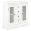 vidaXL Komoda bela 70x28x70 cm iz trdne borovine