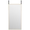 vidaXL Ogledalo za vrata zlato 40x80 cm steklo in aluminij