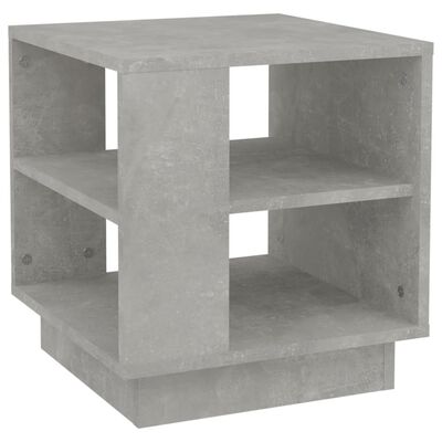 vidaXL Klubska mizica betonsko siva 40x40x43 cm konstruiran les