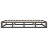 vidaXL Posteljni okvir siv 135x190 cm trden les