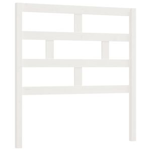 vidaXL Posteljno vzglavje belo 81x4x100 cm trdna borovina