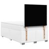 vidaXL Box spring postelja z vzmetnico bel 120x190 cm umetno usnje