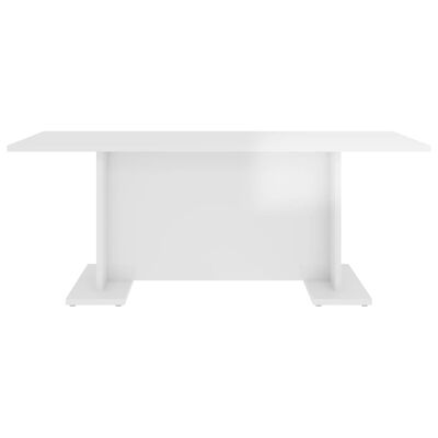 vidaXL Klubska mizica visok sijaj bela 103,5x60x40 cm iverna plošča