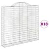 vidaXL Obokane gabion ko&scaron;are 18kosov 200x30x180/200cm pocinkano železo