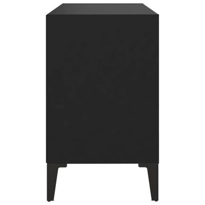 vidaXL TV omarica s kovinskimi nogami črna 69,5x30x50 cm