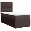 vidaXL Box spring postelja z vzmetnico temno rjava 100x200 cm blago