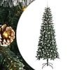 vidaXL Umestno božično drevo Zelena 240 cm PVC, plastika in jeklo