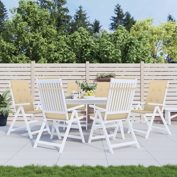 vidaXL Blazina za stol 6 kosov melanž bež 120x50x4 cm blago