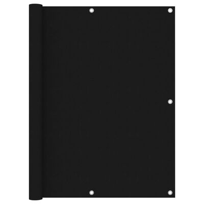 vidaXL Balkonsko platno črno 120x600 cm oksford blago