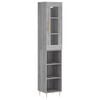 vidaXL Visoka omara siva sonoma 34,5x34x180 cm inženirski les