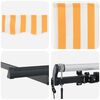 vidaXL Retraktilna tenda Rumena in Bela 350 x 200 cm