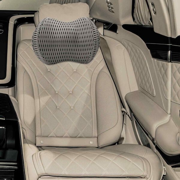 vidaXL Vzglavnik za vrat Siva Spominska pena 31 x 22 x 13 cm