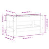 vidaXL Vrtni stolček za noge 62x30x32 cm impregnirana borovina