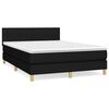 vidaXL Box spring posteljni z vzmetnico črn 140x190 cm blago