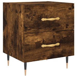 vidaXL Nočna omarica dimljeni hrast 40x35x47,5 cm inženirski les