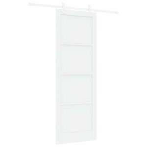 vidaXL Drsna vrata Bela 83 x 232 cm Trdna borovina