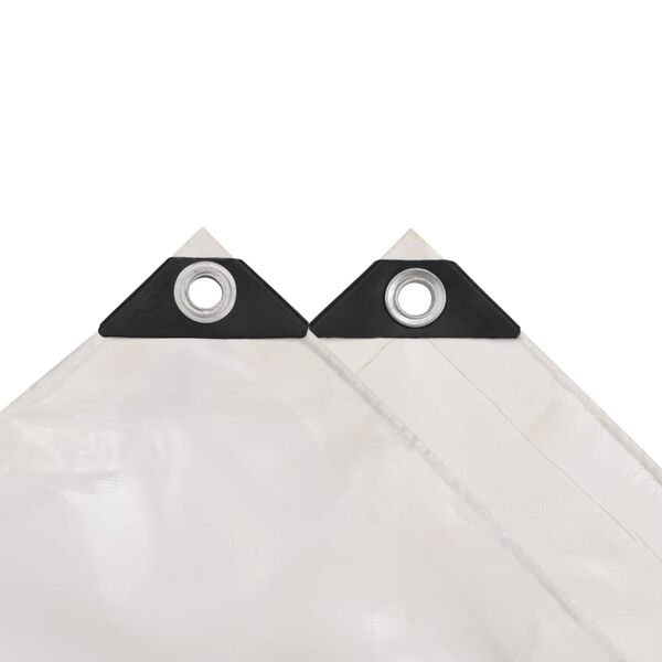 vidaXL Ponjava 650 g/m&sup2; 5x6 m bela