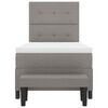 vidaXL Postelja z vzmetnico z vzmetnico Taupe 100 x 200 cm blago