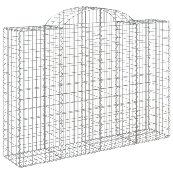 vidaXL Obokane gabion košare 12kosi 200x50x140/160 cm pocinkano železo