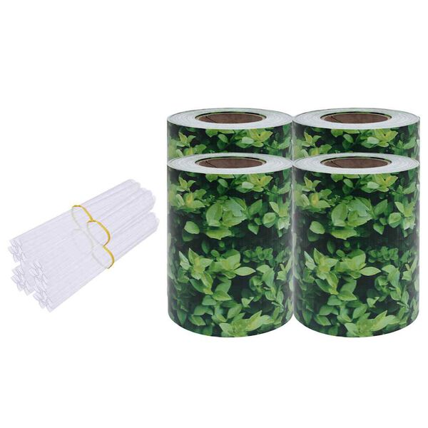 vidaXL Vrtna platna 4 kosi PVC 35x0,19 m zelena